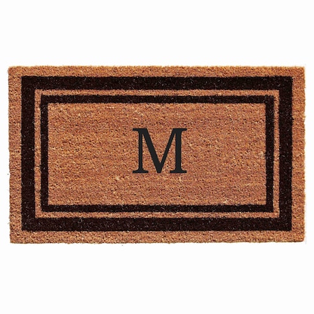 Calloway Mills Monogram Door Mat, Natural, Black, 36 in W x 72 in L 152963672M
